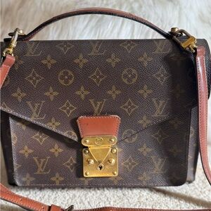 Louis Vuitton Brown and Gold Monogram Crossbody Bag